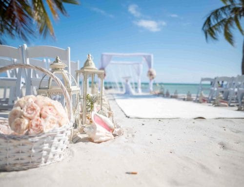Wedding Four Post Canopy at Smathers Beach, Key West